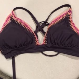 cross back purple bikini top!